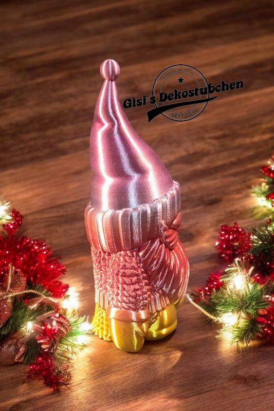 3D printed gnome with wool sweater