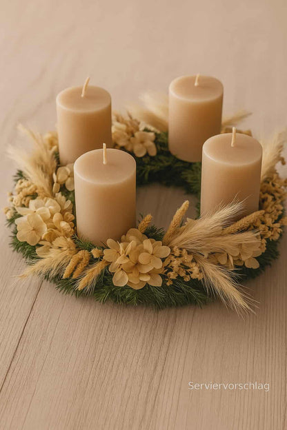 Design your own Advent wreath – Individual Christmas wreath in your desired colors and decoration