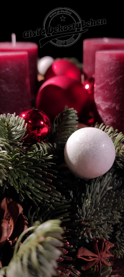 Advent wreath rose red 