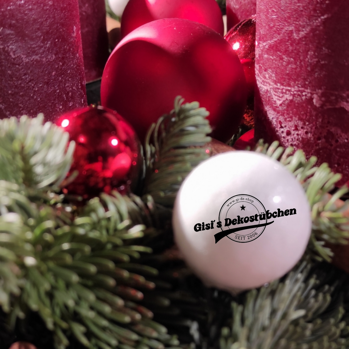 Advent wreath rose red 