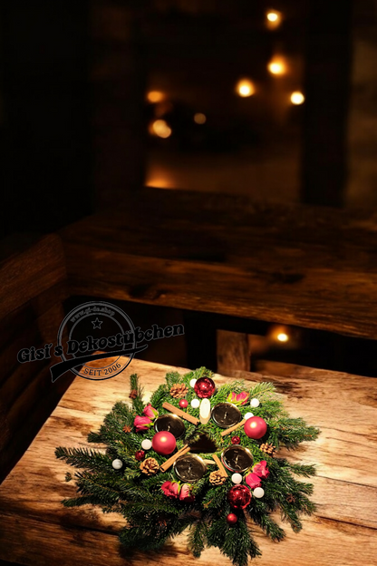 Advent wreath rose red 