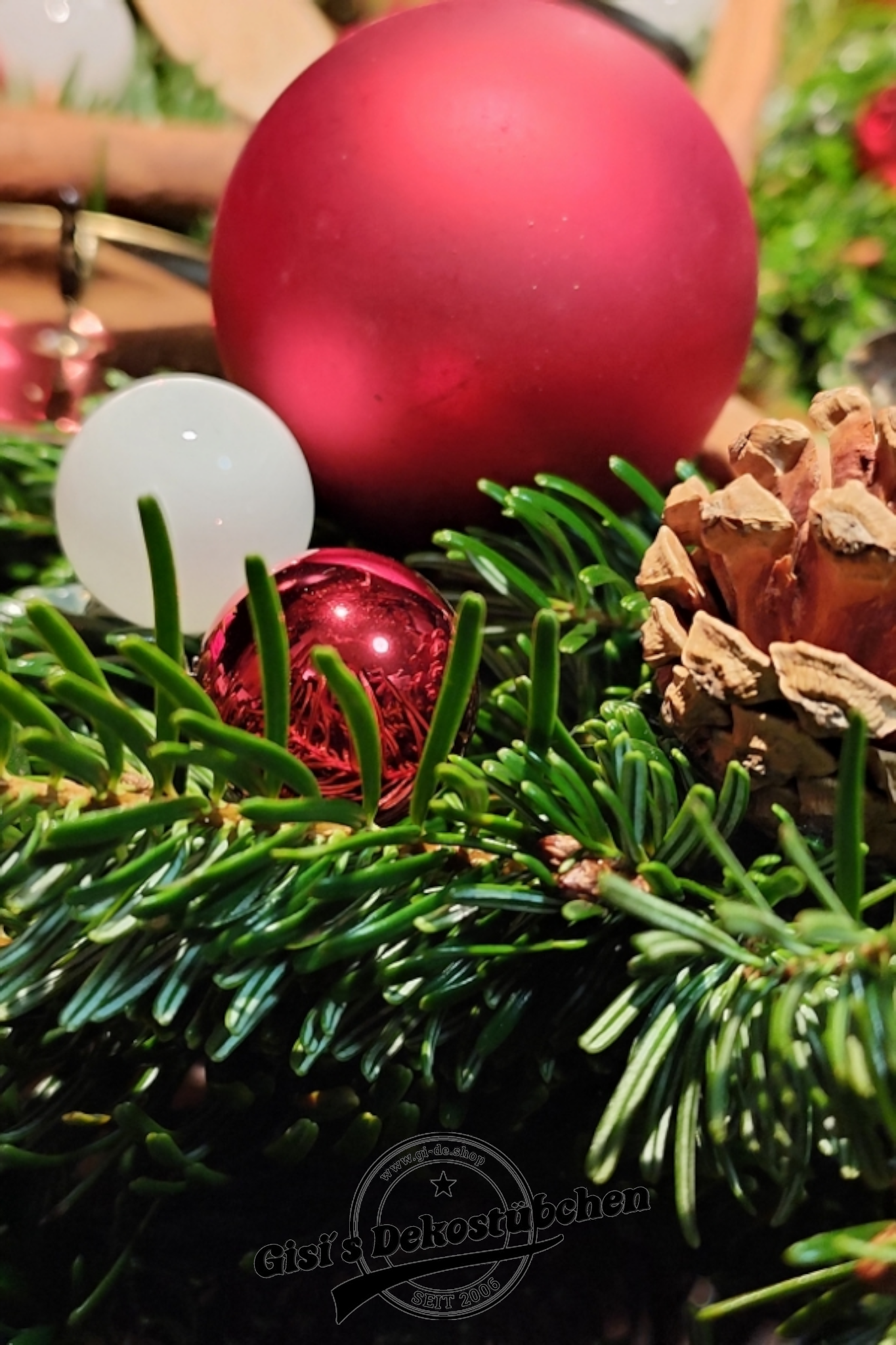 Advent wreath rose red 