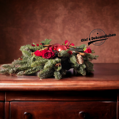 Advent wreath rose red 