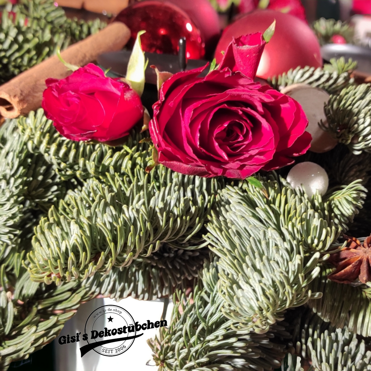 Advent wreath rose red 