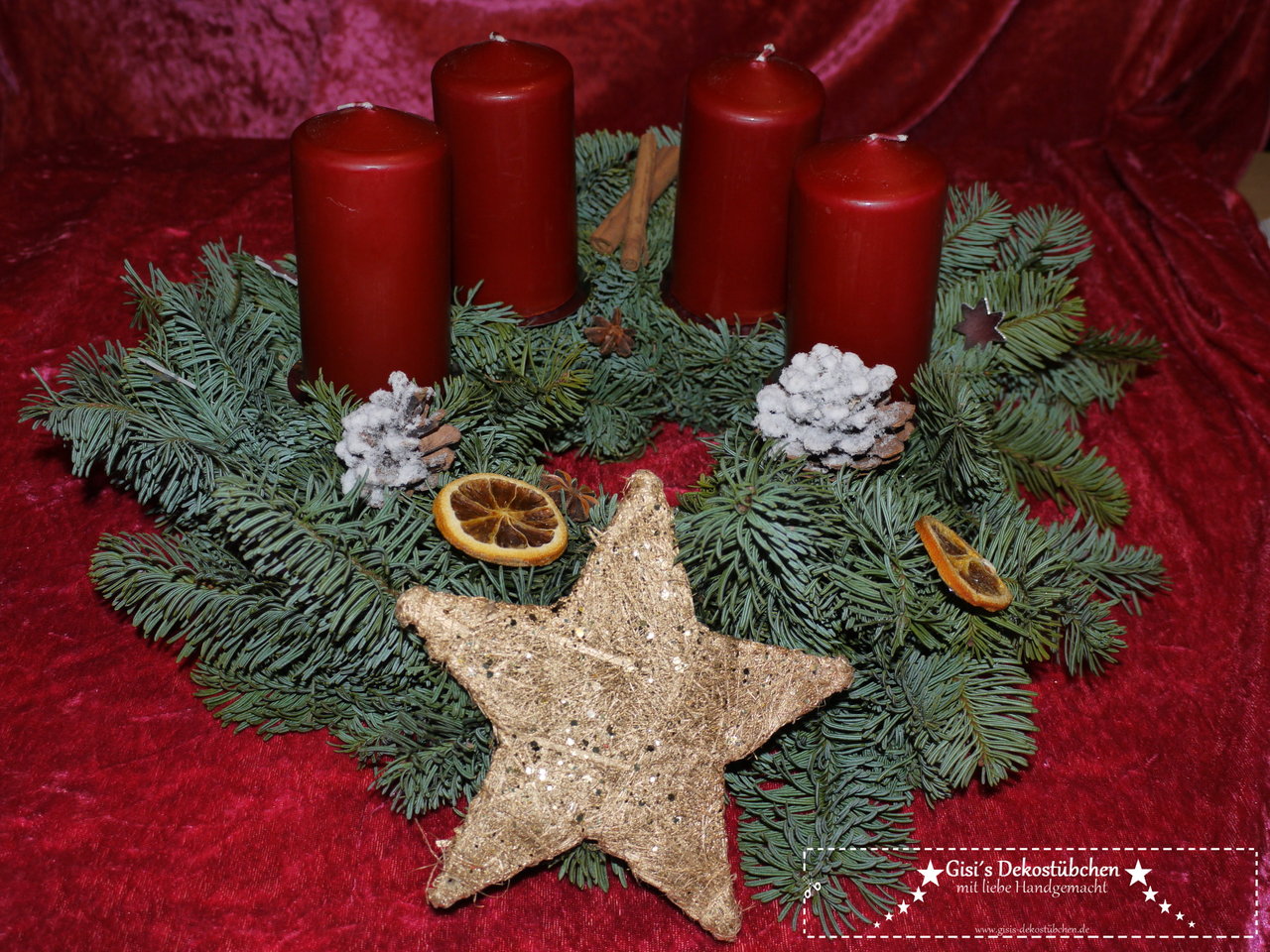 Advent wreath starlight freshly tied 