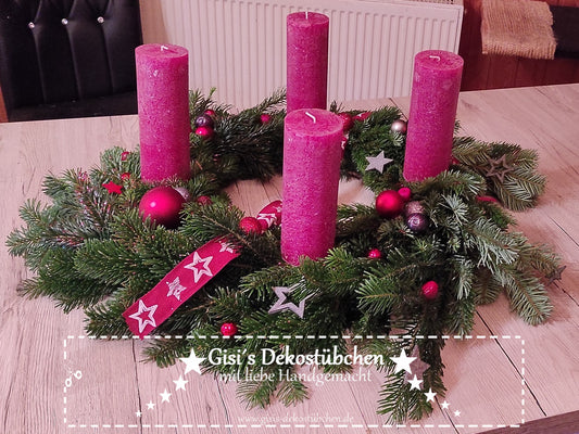 Advent wreath red fir fresh