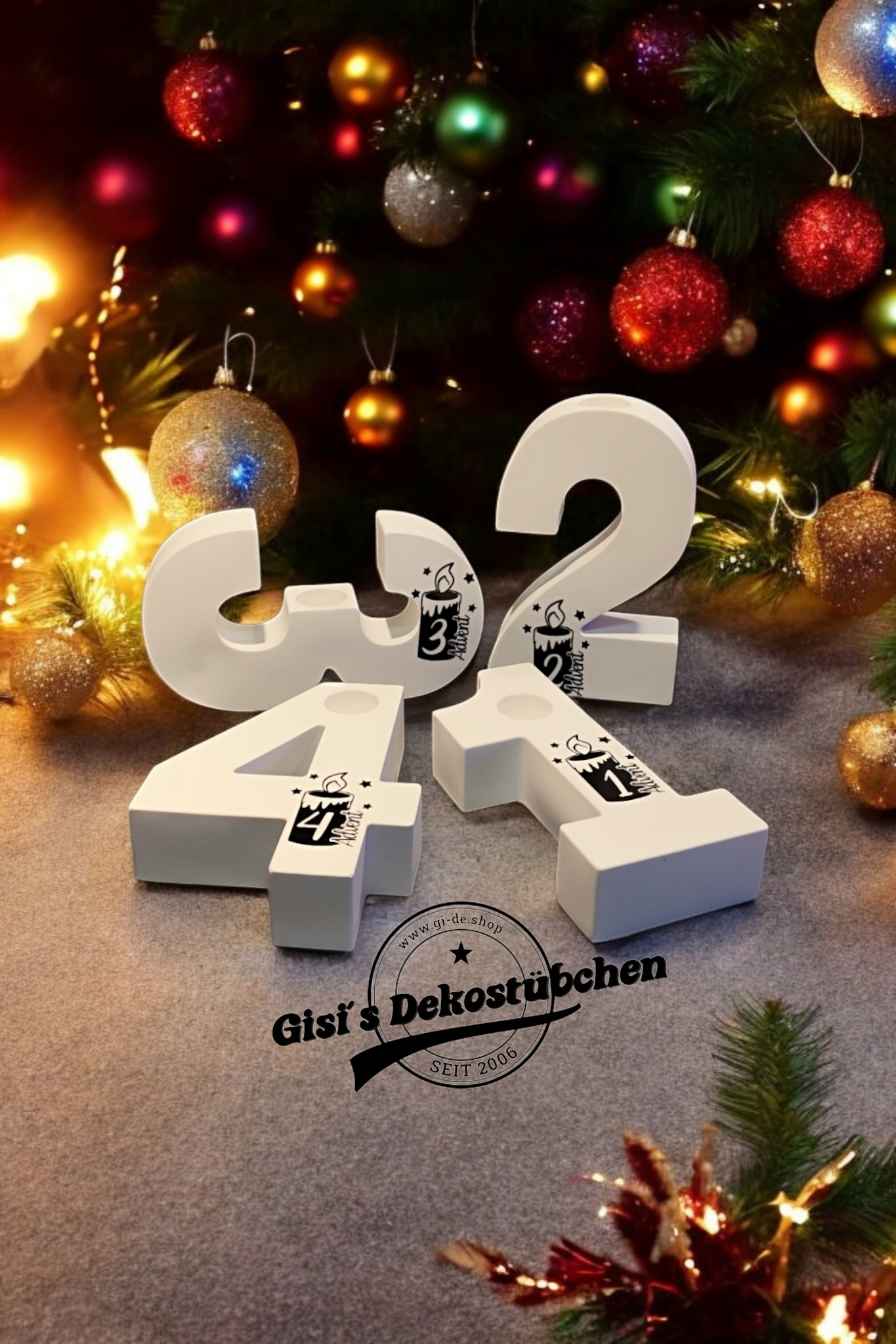 Ceramic Advent numbers (set) 
