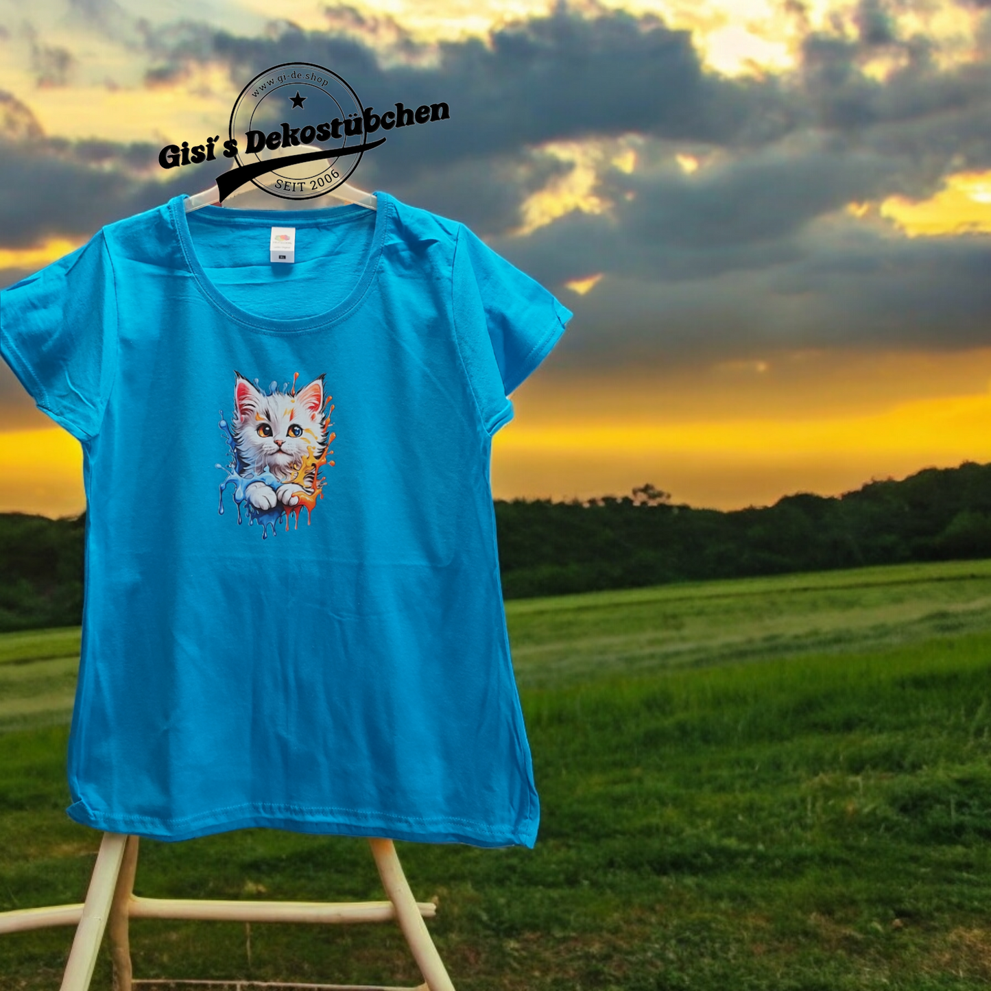 Watercolor Cool Cat Shirt, Gift