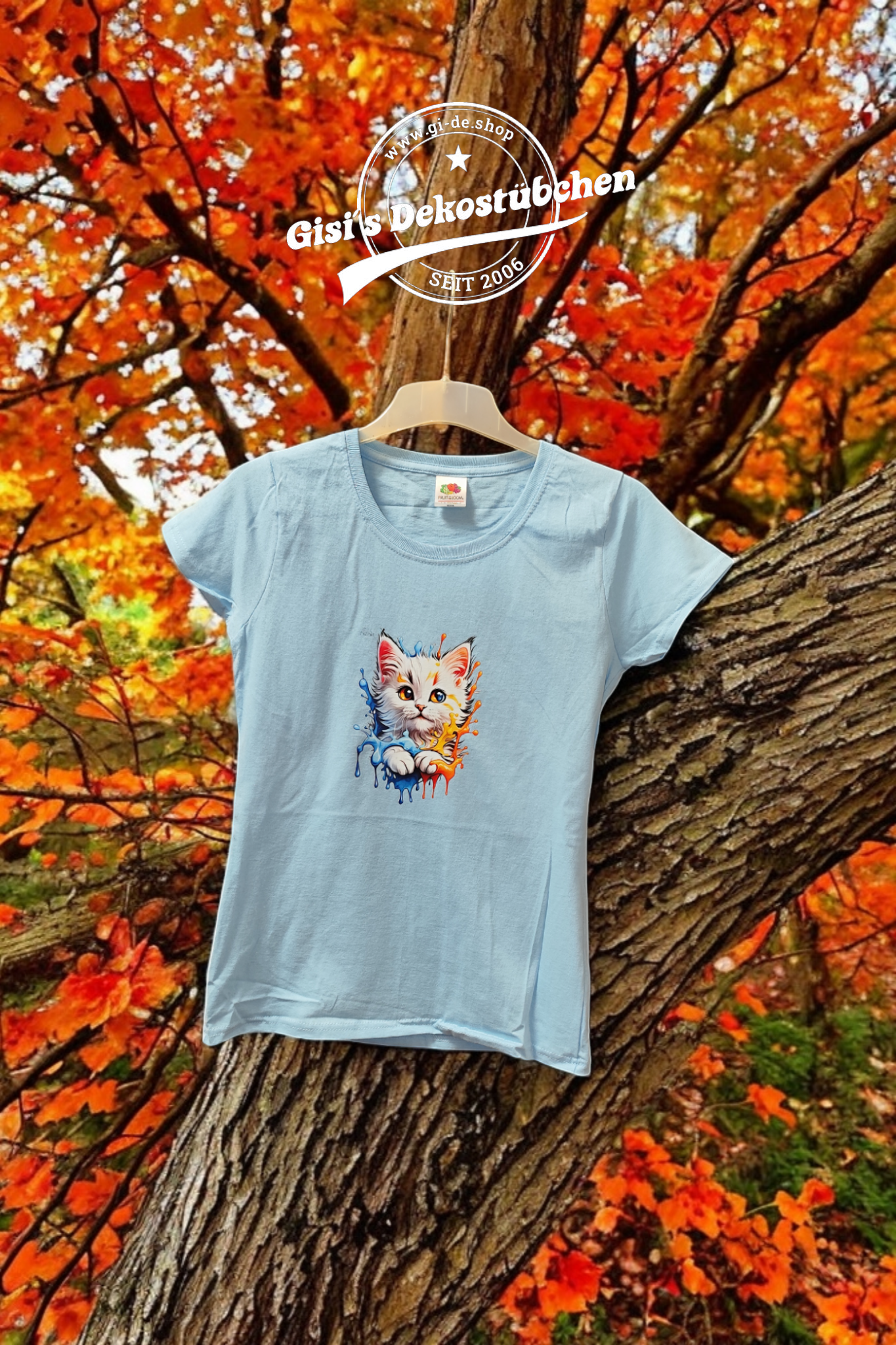 Watercolor Cool Cat Shirt, Gift