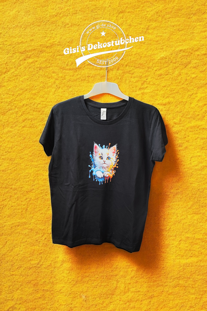 Watercolor Cool Cat Shirt, Gift