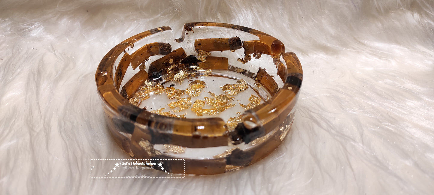 ashtray epoxy resin cigarette butts 