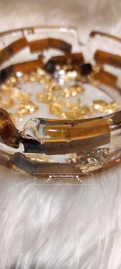 ashtray epoxy resin cigarette butts 