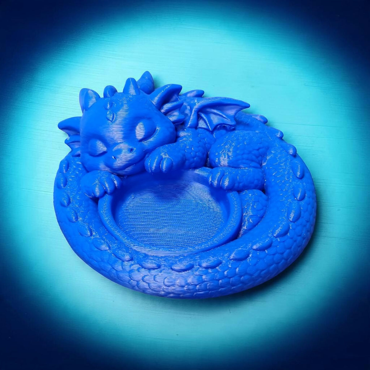 Baby-Drachenschale – Niedlicher schlafender Drache als Schmuckschale