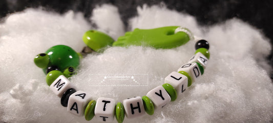 Teething necklace with name for girl/boy