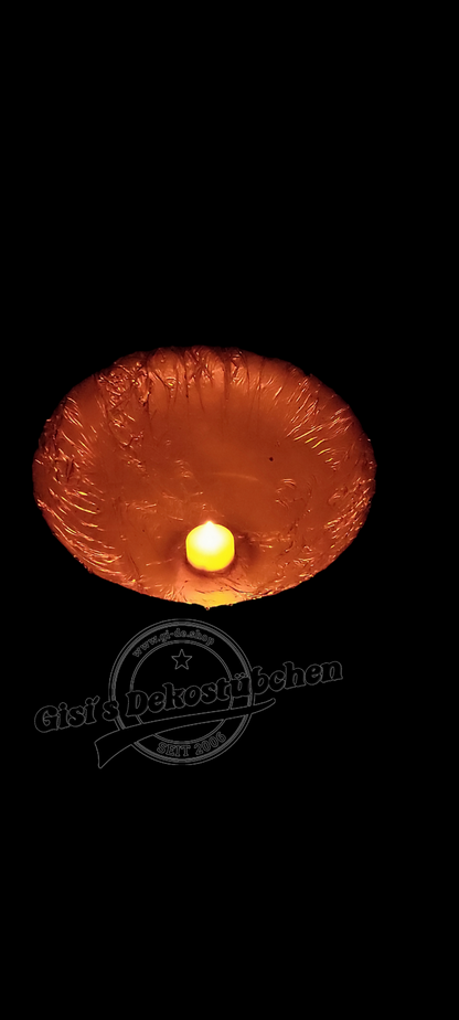 Concrete DIY light ball gold tealight holder 