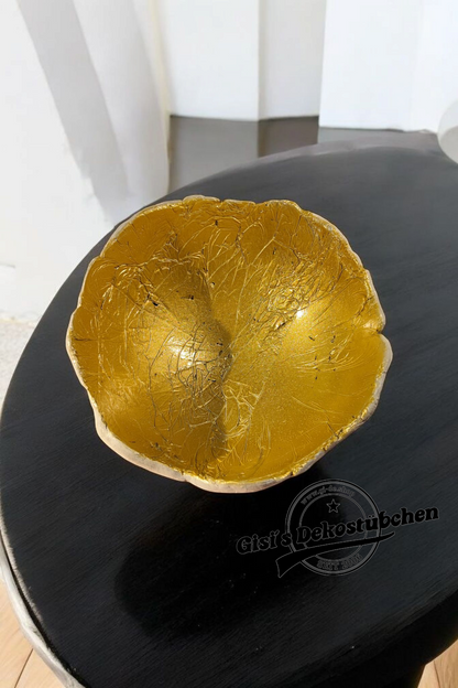 Concrete DIY light ball gold tealight holder 