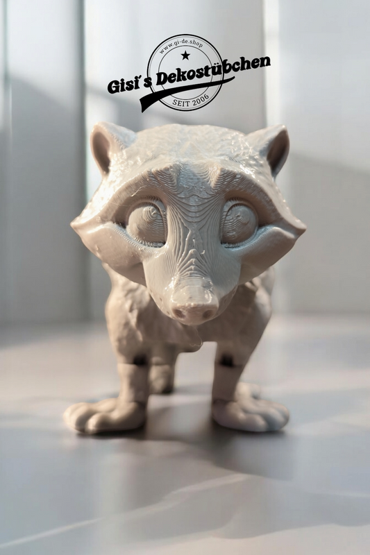 Movable raccoon Putzi large