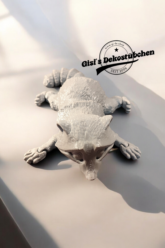 Movable raccoon Putzi large