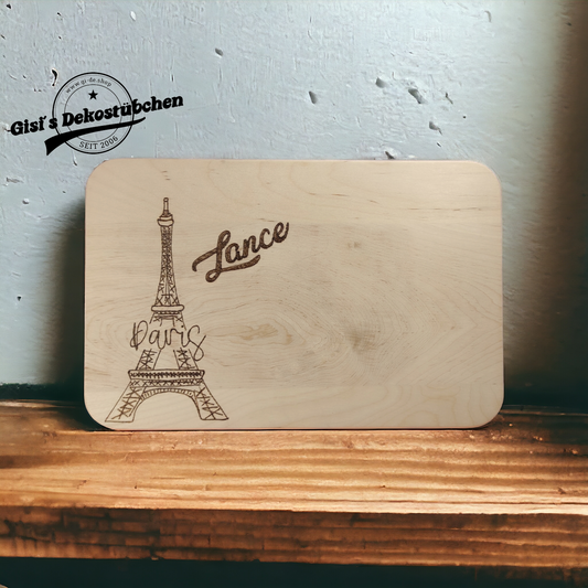 Wooden plaque with engraving: name or desired motif 