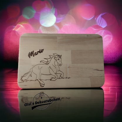 Wooden plaque with engraving: name or desired motif 