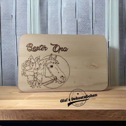 Wooden plaque with engraving: name or desired motif 
