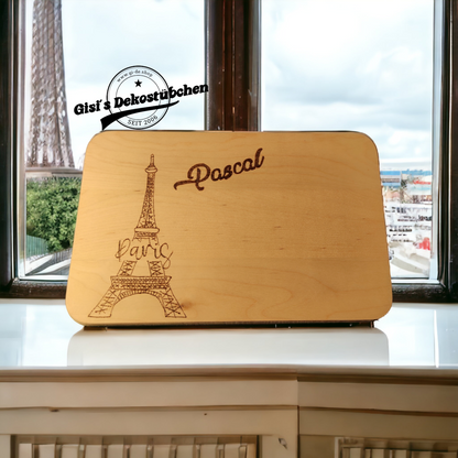 Wooden plaque with engraving: name or desired motif 