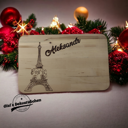 Wooden plaque with engraving: name or desired motif 