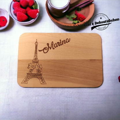 Wooden plaque with engraving: name or desired motif 