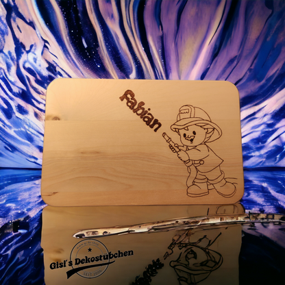 Wooden plaque with engraving: name or desired motif 