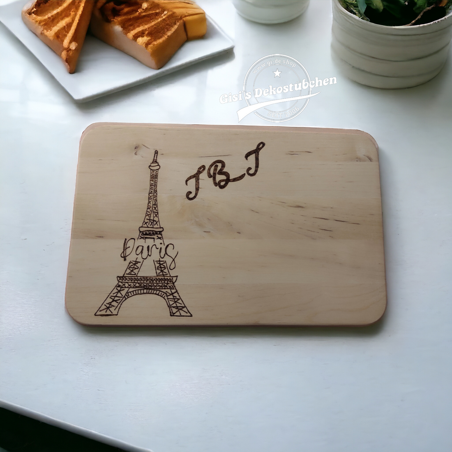 Wooden plaque with engraving: name or desired motif 