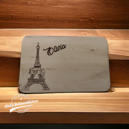 Wooden plaque with engraving: name or desired motif 