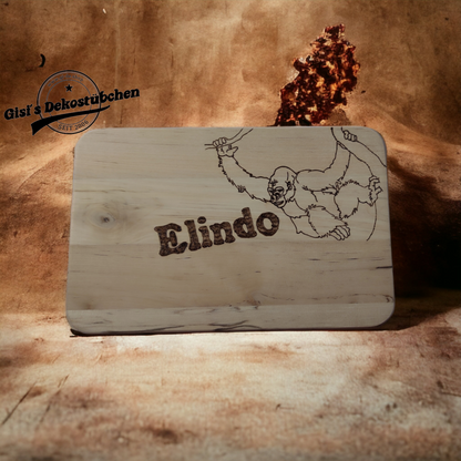 Wooden plaque with engraving: name or desired motif 