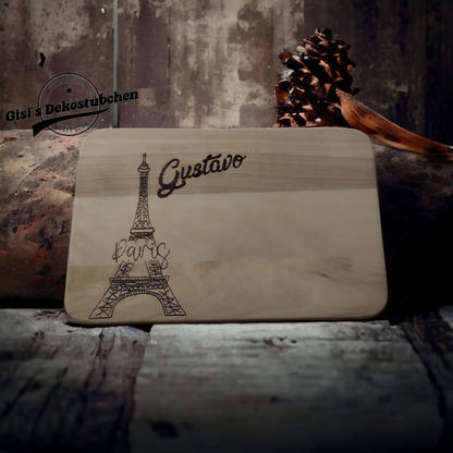 Wooden plaque with engraving: name or desired motif 