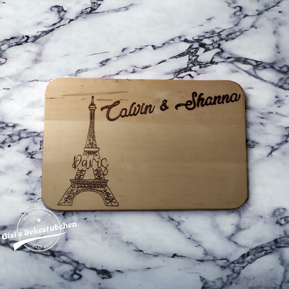 Wooden plaque with engraving: name or desired motif 