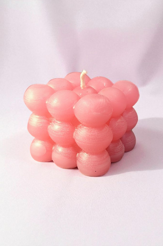 Bubble candle – handmade from paraffin wax – 6 cm – desired color &amp; fragrance – decorative designer candle
