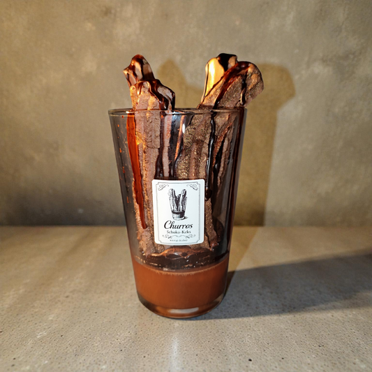 Churros Chocolate Cookie Candle Soy Wax - Dessert Candle Hazelnut Chocolate 233g Handmade