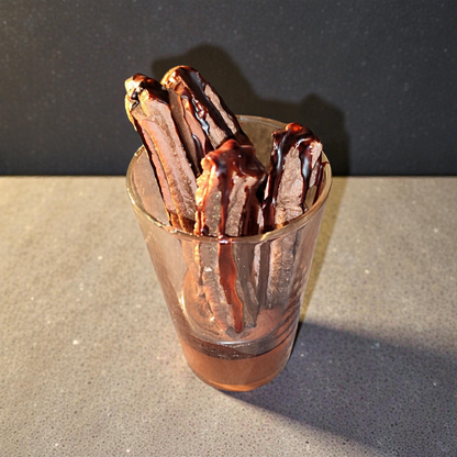 Churros Schoko Keks Kerze aus Sojawachs – Dessertkerze 233g – Handgefertigt