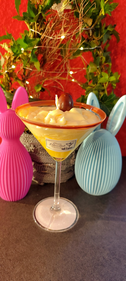 Cream Easter Cocktail Candle in a Glass – Vanilla and Chocolate