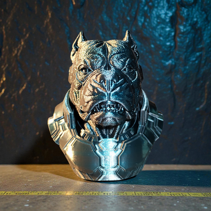 Cyber ​​Bully Bust 3D Print - Futuristic Mechanical Sci-Fi Sculpture 16cm