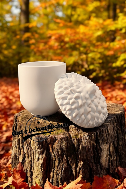 Box with lid acorn jewelry box ceramic 