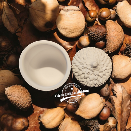 Box with lid acorn jewelry box ceramic 