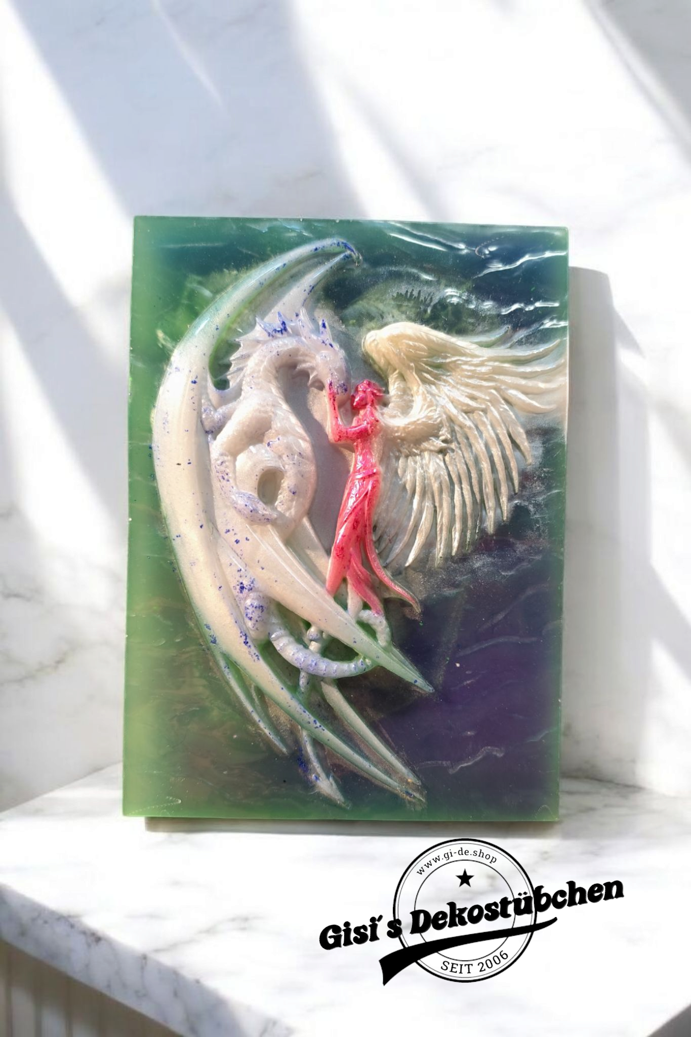 Unique piece of wall art made of epoxy resin
