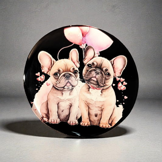 Epoxy resin coaster, unique piece - handmade, one-of-a-kind, 10cm