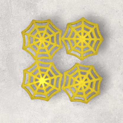 Epoxy resin coaster set of 5 – spider web design – Halloween decoration ---
