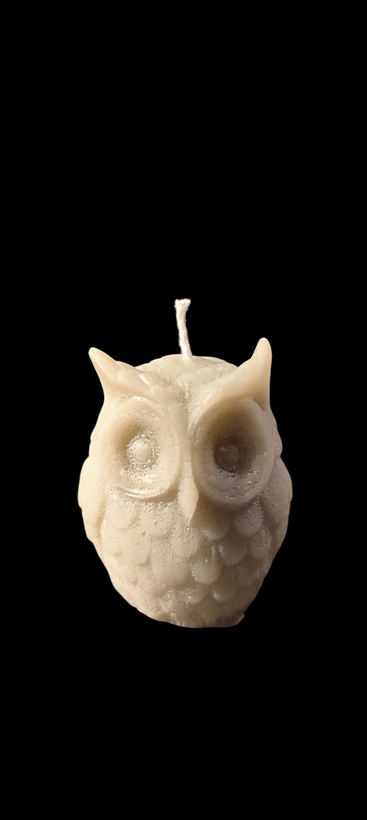 Owl candle – handmade from paraffin wax – approx. 5 × 4 × 4 cm – desired color &amp; fragrance