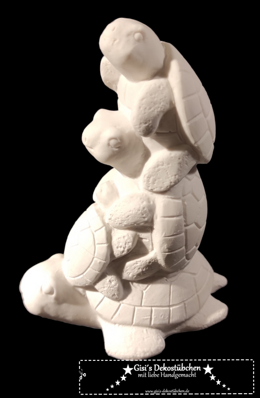 Ceramic turtle family