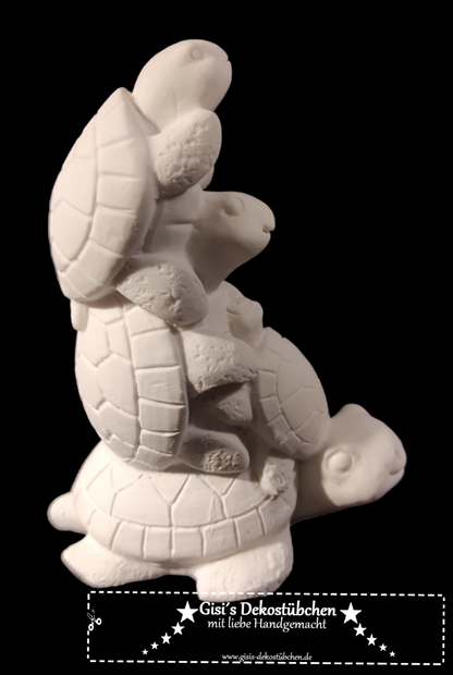 Ceramic turtle family