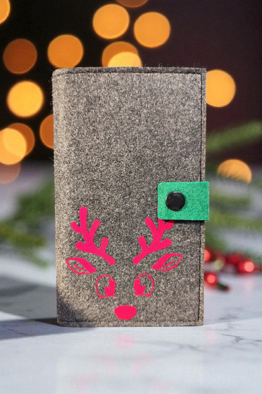 Felt wallet 16.3 x 9.5 cm – according to your wishes – 4 interior colors – card slots &amp; coin pocket