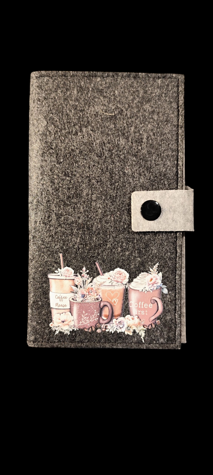 Felt wallet 16.3 x 9.5 cm – according to your wishes – 4 interior colors – card slots &amp; coin pocket