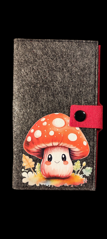 Felt wallet 16.3 x 9.5 cm – according to your wishes – 4 interior colors – card slots &amp; coin pocket